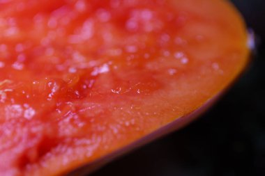 Taze Papaya Dilimleri Yığını Sulu ve Canlı Meyve Dilimleri
