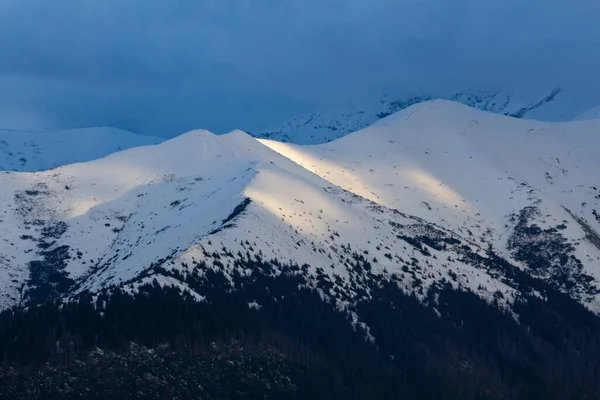 Pegunungan Tatra Musim Dingin Rakon Dan Pegunungan Wolowiec — Stok Foto