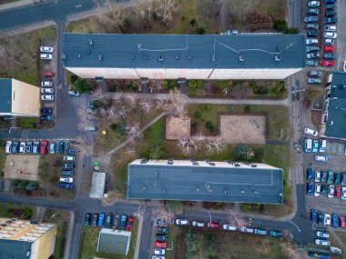 View at Pabianice city from a drone