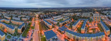 View at Pabianice city from a drone