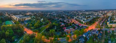 View at Pabianice city from a drone