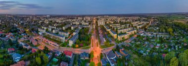 View at Pabianice city from a drone