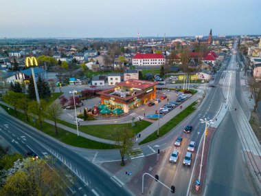 Pabianice City 'deki McDonald' s restoranı.