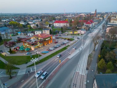 Pabianice City 'deki McDonald' s restoranı.