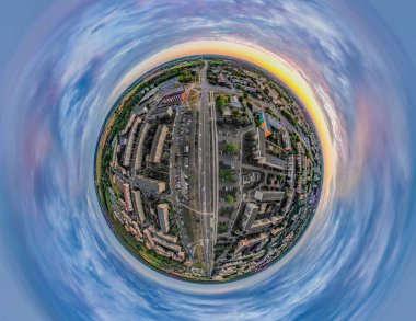 View at Pabianice city from a drone