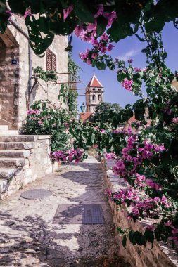 Panorama of the city of Omis - Dalmatia - Croatia