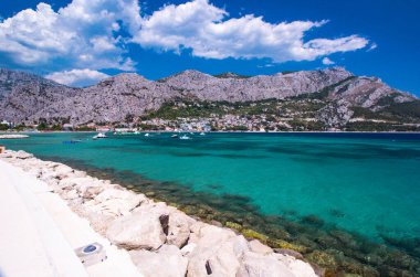 Panorama of the city of Omis - Dalmatia - Croatia