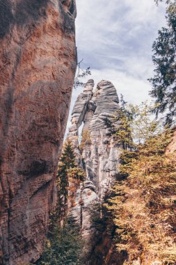 Çek Cumhuriyeti 'nin Adrspach Kayalık Kasabası
