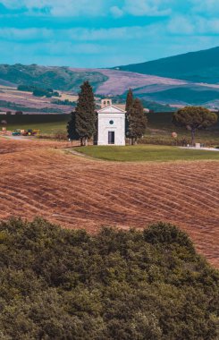 Vitaleta Şapeli (Cappella della Madonna di Vitaleta), San Quirico d 'Orcia, İtalya