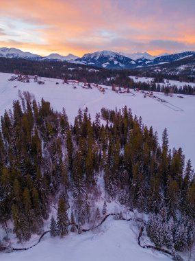 Kışın Batı Tatra Dağları 'nda görünüm