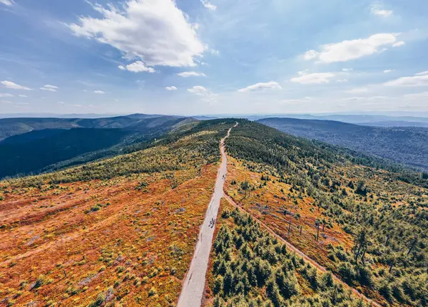 stock image The trail to the Skrzyczne mountain through the Malinowska rock - Silesian Beskids - Szczyrk, Wisla - Poland