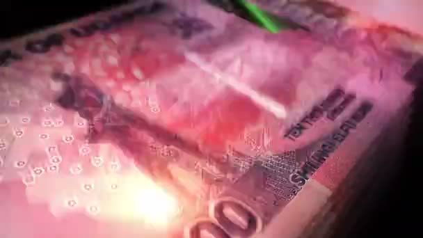 Uganda Dinero Chelín Dinero Contando Billetes Ugx Cuenta Billetes Efectivo — Vídeo de stock