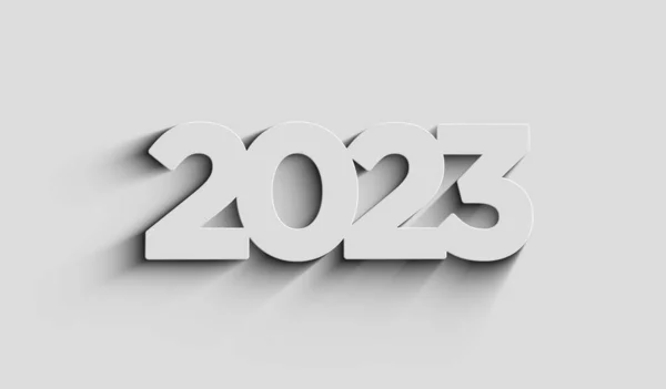 2023 Anno Futuristico Nuovo Simbolo Neon Concetto Digitale Rete Tecnologia — Foto Stock