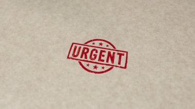 Acil pul ve el damgası çarpışma animasyonu. İş saatleri ve çalışma planı 3 boyutlu oluşturulmuş konsept.