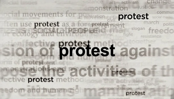 Headline News International Media Protest Social Resistance Movement Abstract Concept — Stock Photo, Image