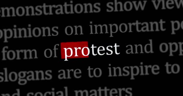 Títulos Noticias Través Medios Web Internacionales Con Búsqueda Protesta Movimiento — Vídeo de stock