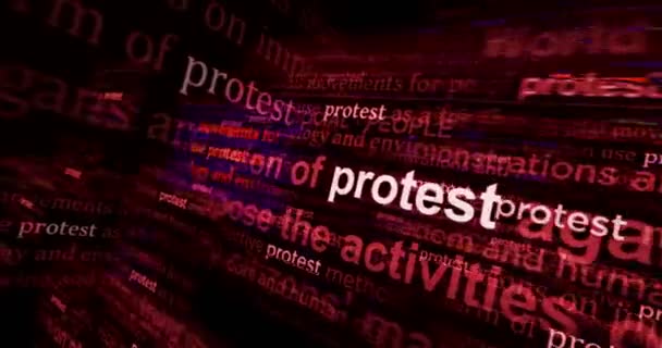 Titular Noticias Los Medios Internacionales Con Protesta Movimiento Resistencia Social — Vídeos de Stock