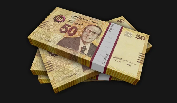 튀니지의 화폐인 디나르 Dinar 삽화를 Tnd 계좌가 기업의 경기후퇴 부채의 — 스톡 사진