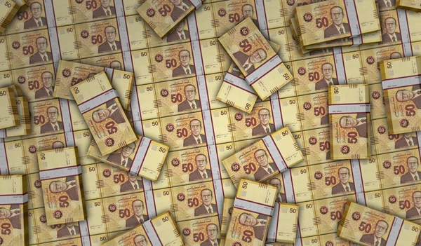 Tunísia Dinheiro Dinar Tunisino Pacote Dinheiro Ilustração Pacotes Notas Tnd — Fotografia de Stock