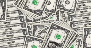 Nakit fan mozaik model döngüsünde dolar banknotları. ABD 1 dolar notları. Soyut banka, finans, ekonomi kusursuz ve döngülü dekoratif tasarım arka planı kavramı.