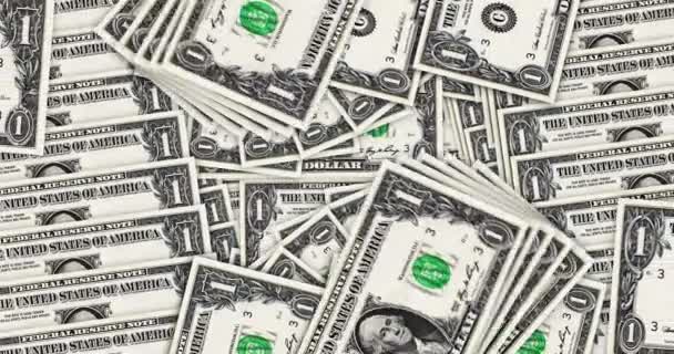 Billetes Dólar Bucle Patrón Mosaico Ventilador Efectivo Estados Unidos Billete — Vídeos de Stock