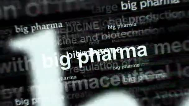 Große Pharma Schlagzeilen Internationalen Medien Mit Medizin Und Pharma Geschäft — Stockvideo