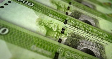 Sri Lanka parası Sri Lanka Rupisi para paketi 3D resim. LKR banknot desteleri. Maliye, nakit, ekonomi krizi, iş başarısı, durgunluk, banka, vergi ve borç kavramı.