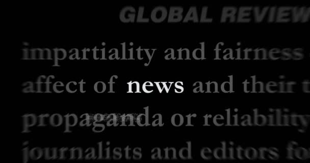 Friss Hírek Nemzetközi Médiában Túlterheltséggel Aggodalommal Absztrakt Koncepciója Web Hírek — Stock videók