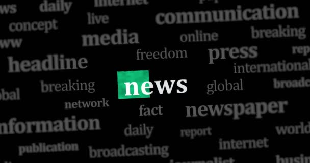 Uluslararası Internet Medyasında Haber Başlıkları Aşırı Bilgi Yüklenmesi Endişe Araması — Stok video
