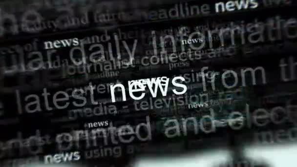 Las Noticias Encabezan Las Noticias Los Medios Internacionales Con Sobrecarga — Vídeo de stock
