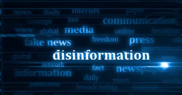 Fake News Propaganda Conspiracy Theories Disinformation Manipulation Headline News Titles — Vídeos de Stock