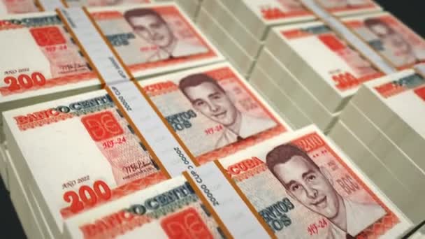 Cuba Money Cuban Peso Money Pack Loop Animation Loopable Seamless — Vídeo de stock