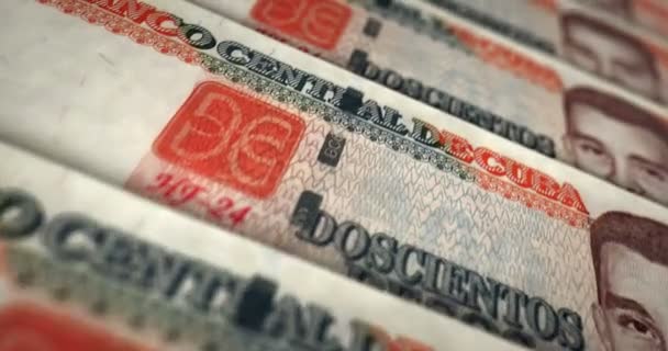 古巴货币 古巴比索纸币循环 Cup货币纹理 债务和金融的概念 转移到字条上可浏览无缝3D动画 — 图库视频影像