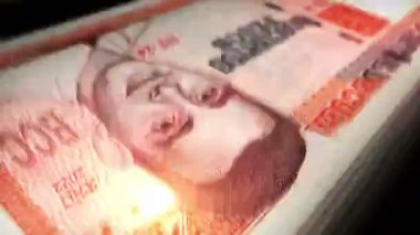 Cuba money Cuban Peso money counting. CUP banknotes. Fast cash note count macro loop. Business, finance and economy. Loopable and seamless concept.