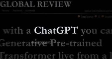 ChatGPT headline news across international media with OpenAI, chat gpt and artificial intelligence bot. Abstract concept of web news titles broadcast on screens loop. Seamless and looped animation.