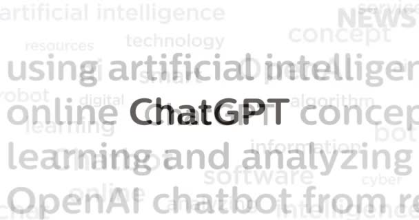 Chatgpt Headline News International Media Openai Chat Gpt Artificial Intelligence — Wideo stockowe