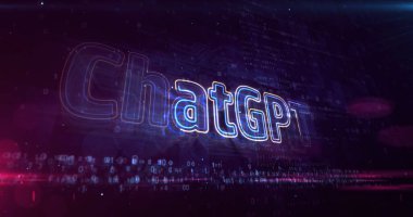 ChatGPT neon sign concept, open ai chat gpt bot and artificial intelligence technology. Futuristic 3d rendering illustration.