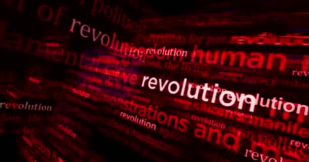 Revolution Fight Freedom Justice Headline News International Media Abstract Concept — Wideo stockowe