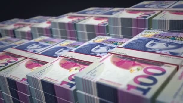 Georgia Money Georgian Lari Banknote Bundle Growth Loop Gel Money — Stockvideo