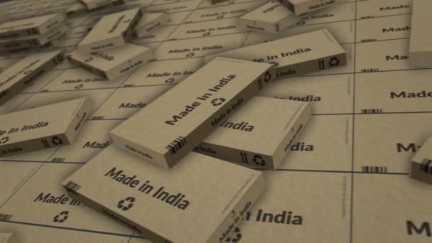 Gemaakt India Box Productielijn Productie Levering Product Fabriek Import Export — Stockvideo