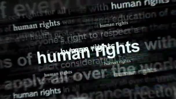 Nsan Hakları Özgürlük Adalet Için Uluslararası Medyada Manşet Oluyor Gürültü — Stok video