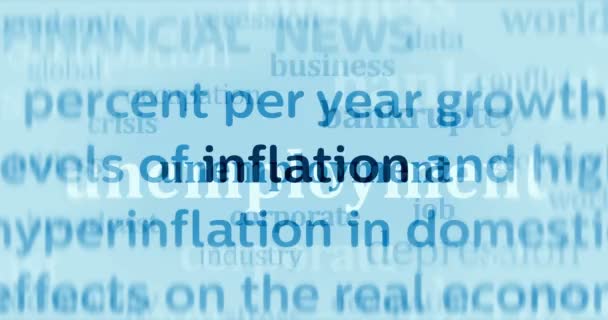 Global Crisis Inflation Unemployment Trade War Recession Headline News Titles — 비디오