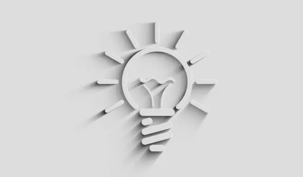 Bulb Idea Creative Innovation Success Inspiration Symbol Natural Shadow Cyber — Φωτογραφία Αρχείου