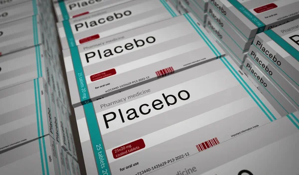 Виробнича Лінія Планшетів Плацебо Медикаментозне Лікування Фармацевтичні Таблетки Лікування Упаковують — стокове фото