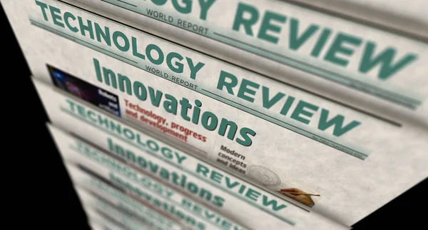 Innovation Kreative Wissenschaft Und Technologieentwicklung Vintage News Und Zeitungsdruck Abstraktes — Stockfoto
