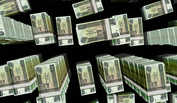 Etiopia Pieniądze Etiopii Birr Money Pack Ilustracji 100 Stosów Banknotów — Zdjęcie stockowe