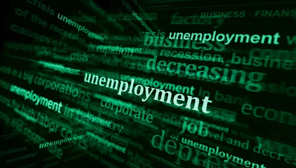 Crisi Della Disoccupazione Lavoro Meno Stress Notizie Principali Attraverso Media — Foto Stock
