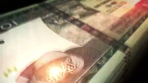 Ethiopië Geld Ethiopische Birr Geld Tellen Etb Bankbiljetten Snelle Cash — Stockvideo