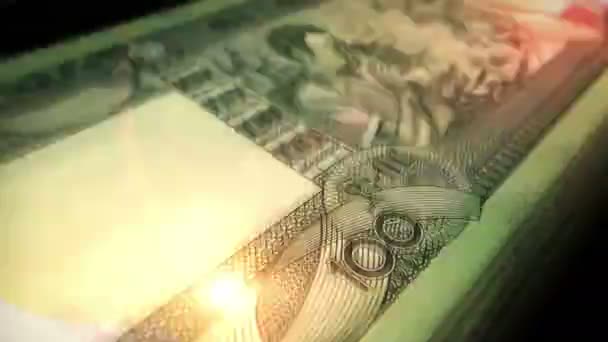 Ethiopië Geld Ethiopische Birr Geld Tellen Etb Bankbiljetten Snelle Cash — Stockvideo