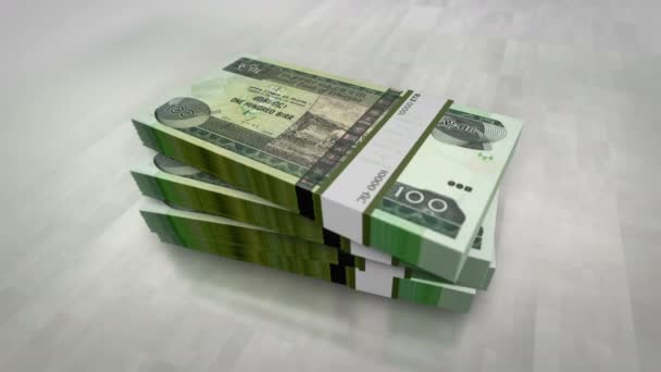 Etiópia Dinheiro Etiópia Birr Dinheiro Pilha Pack Concepção Fundo Economia — Vídeo de Stock